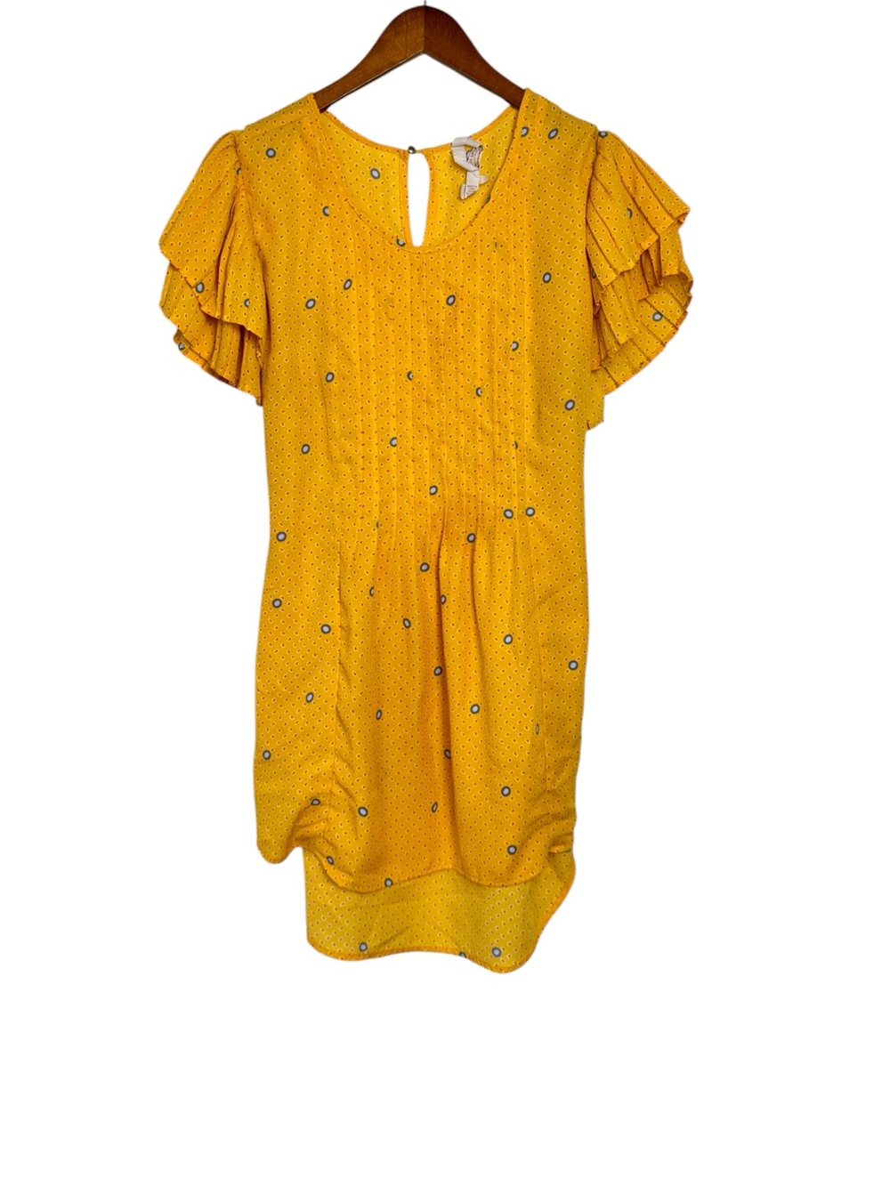Melissa McCarthy x Seven 7  Yellow Tunic Blouse with Ruffle Detail Size 1X